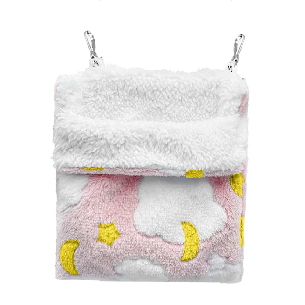 Bolsa de dormir con diseño de estrellas para planeadores de azúcar, hamaca suave y cómoda para hámster, columpio cálido para mascotas, nido de conejillo de indias