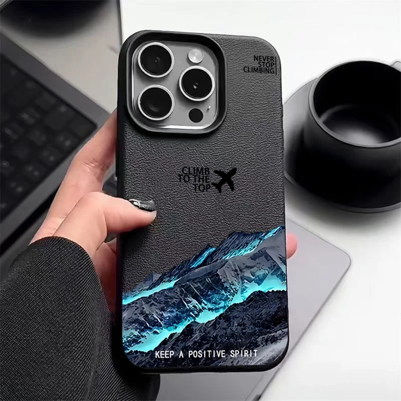 For iPhone 16e 16 15 14 13 12 Pro Max 11 Case Airplane Snow Mountain Silicone Phone Cover For iPhone 16 15 Plus 13 12 Pro Funda