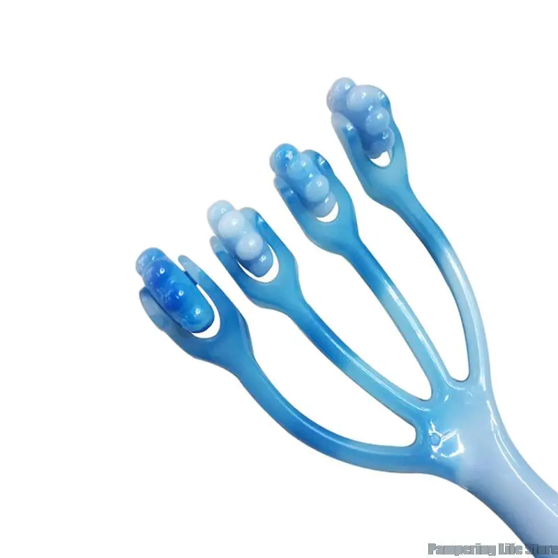 1 Pc Four-claw Roller Handheld Full Body Relaxation Massage Comb Head Scalp Neck Foot Massage Relaxation Health Tool Care view 4