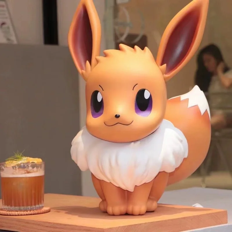 Pokemon 1:1 40cm Large Size Eevee Figure Anime Model Trendy Toy Room Desktop Decoration Collectible Kids Holiday Gifts