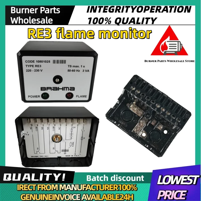 

Brand New RE3 Combustion Controller Program Controller 10801025 Remote Flame Monitor for Industrial Gas Burner