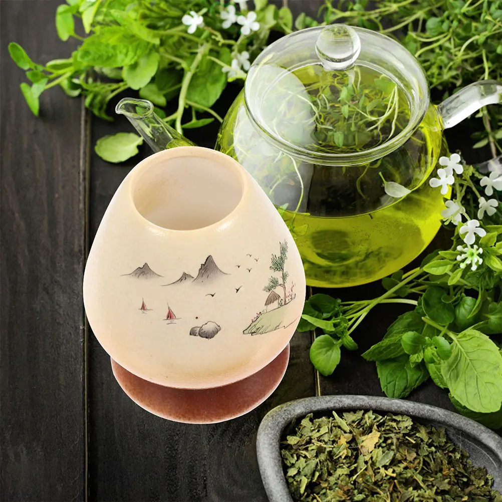 

2Pcs Matcha Whisk Stand Ceramic Holder Smooth Surface Stable Base Tea Whisk Storage Holder Japanese Tea Ceremony Accessory