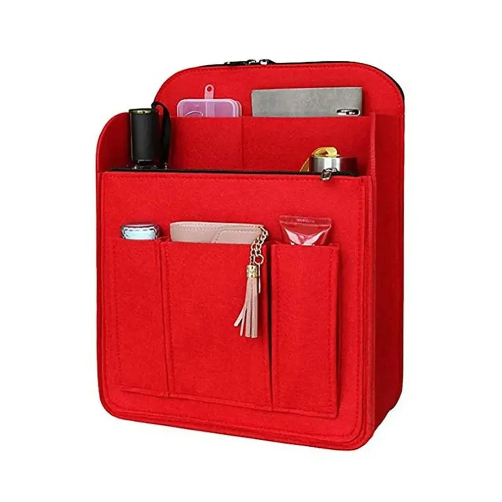 New Multi-Pocket Backpack Inner Bag Large Capacity Portable Insert Bag Felt Travel Bag Organizer for Longchamp