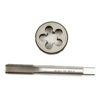 HSS M14x1.0mm Tap & M14x1.0mm Die Metric Thread Left Hand Metalwork Tools M14x1 Tap+round Die Set Power Tool Accessories