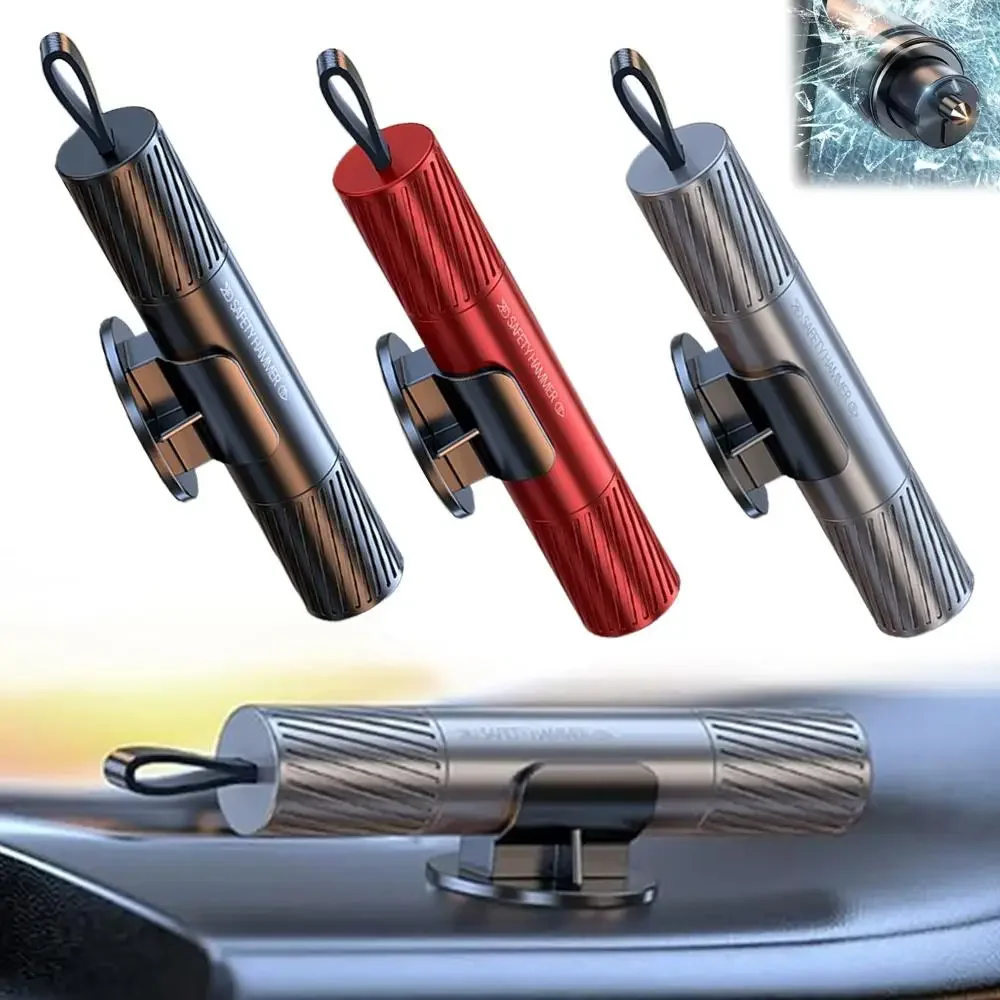 2026 New 2 In 1 Car Window Glass Breaker Safety Hammer Seat Belt Cutter Auto Life-Saving Escape Emergency Accessories Tool Kit