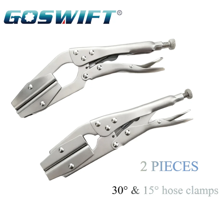 10.5 in 30 Degrees Heavy Duty Pinch Off Locking Plier And 10 in Radiator Hose Pinch-Off Pliers,Hose Clamping,Radiator pliers 2PC