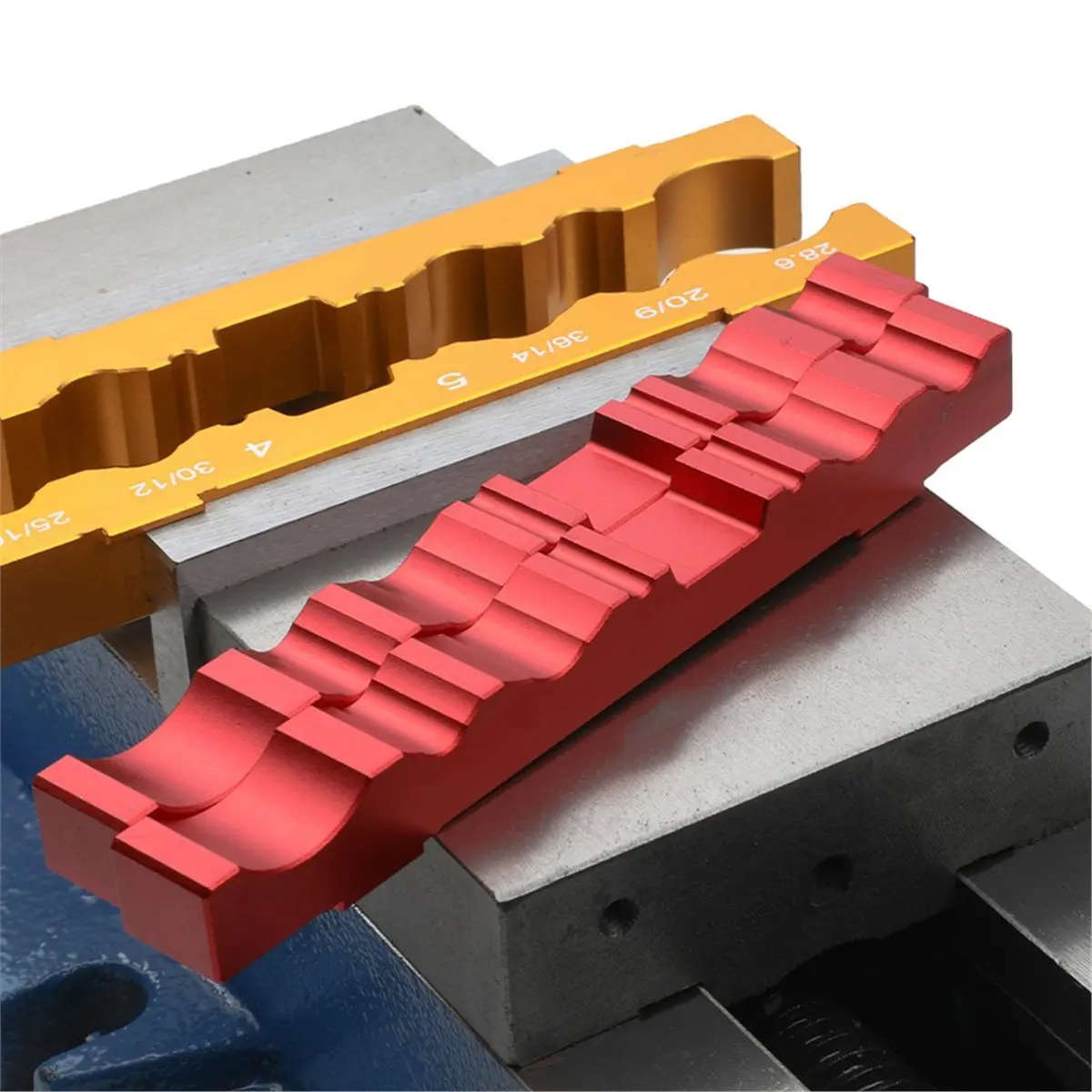 11·11COUPON Bike Universal Table Vise Insert Clamp Tool Jaw Vice Bench Multifunctio Fixtures Bike Size Hub MTB Fork Pedal Red