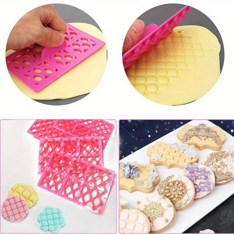 Kuchendekorationsformen aus Kunststoff mit Schmetterlingsgitter, hohle Prägedesigns für Fondant, Kekse, Kekse und DIY-Backwerkzeuge