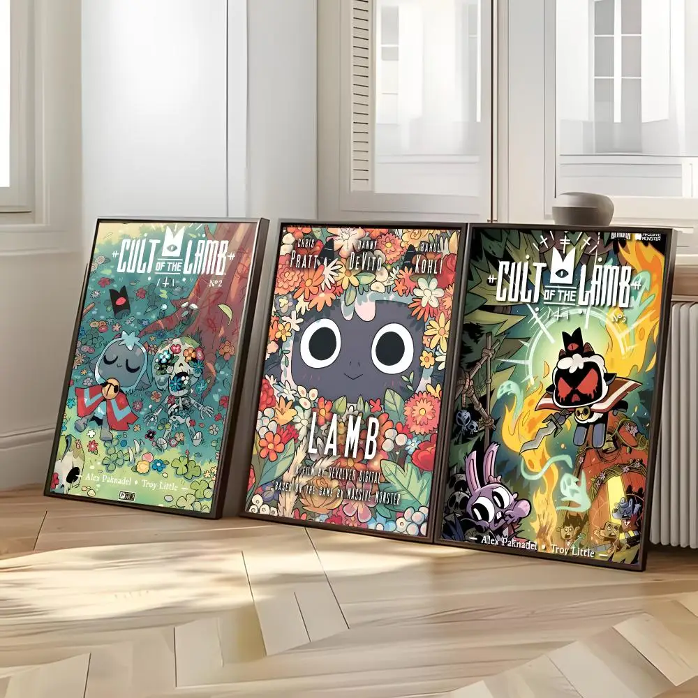 indie game cult C-Cult of the Lamb Poster Distinct Home Decor Concepts Chic Indoor Art Pieces