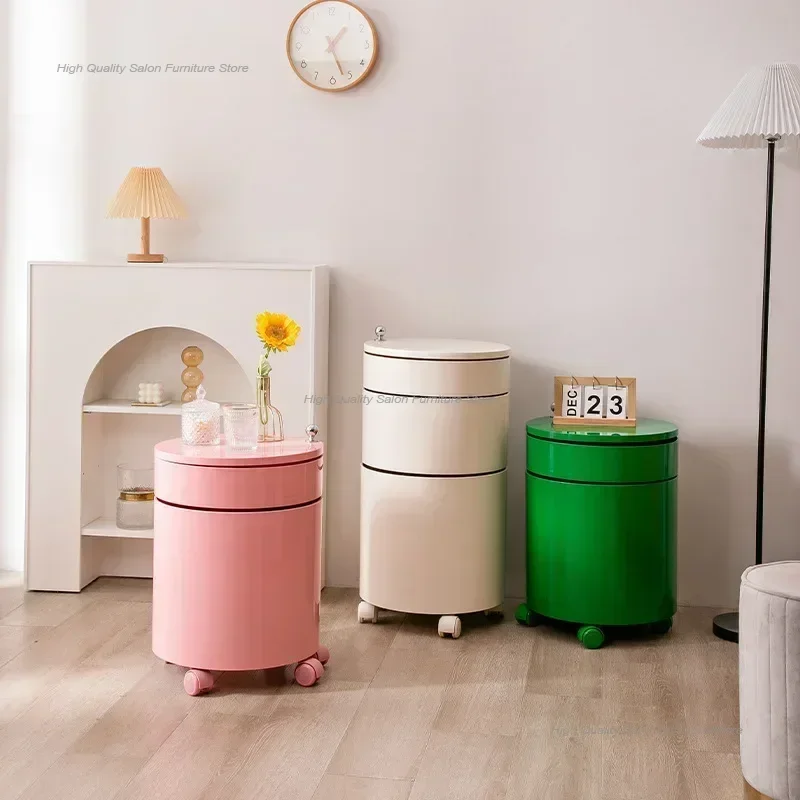 Nordic Simple Designer Side Cabinet Bedroom Study Dining Room Revolving Storage Side Table Medieval Bedside Table Home Furniture