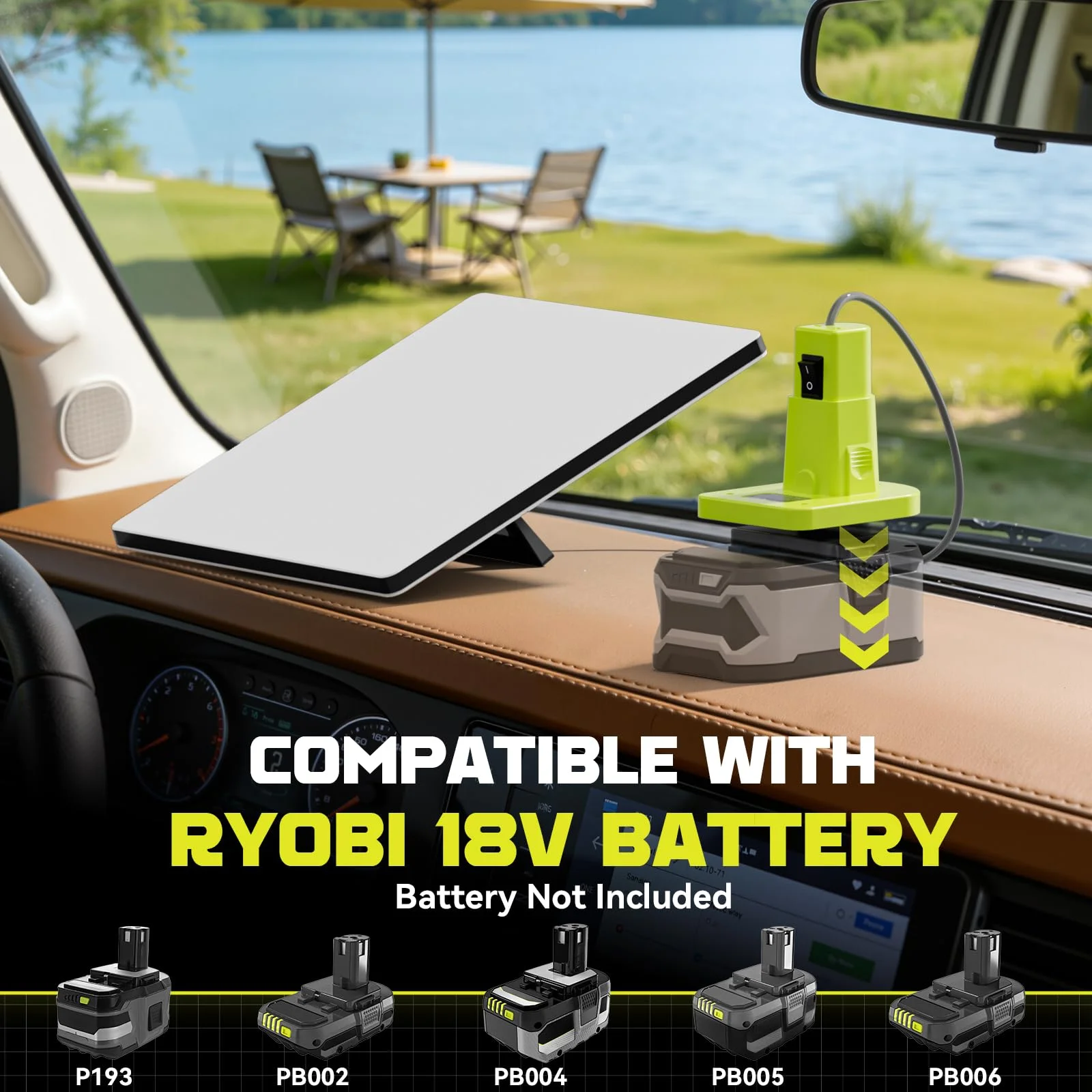 Battery Adapter for Star Link Mini Compatible with Ryobi 18V Battery Power Adapter Converter to Starlink Mini, DC 18AWG 3.28FT