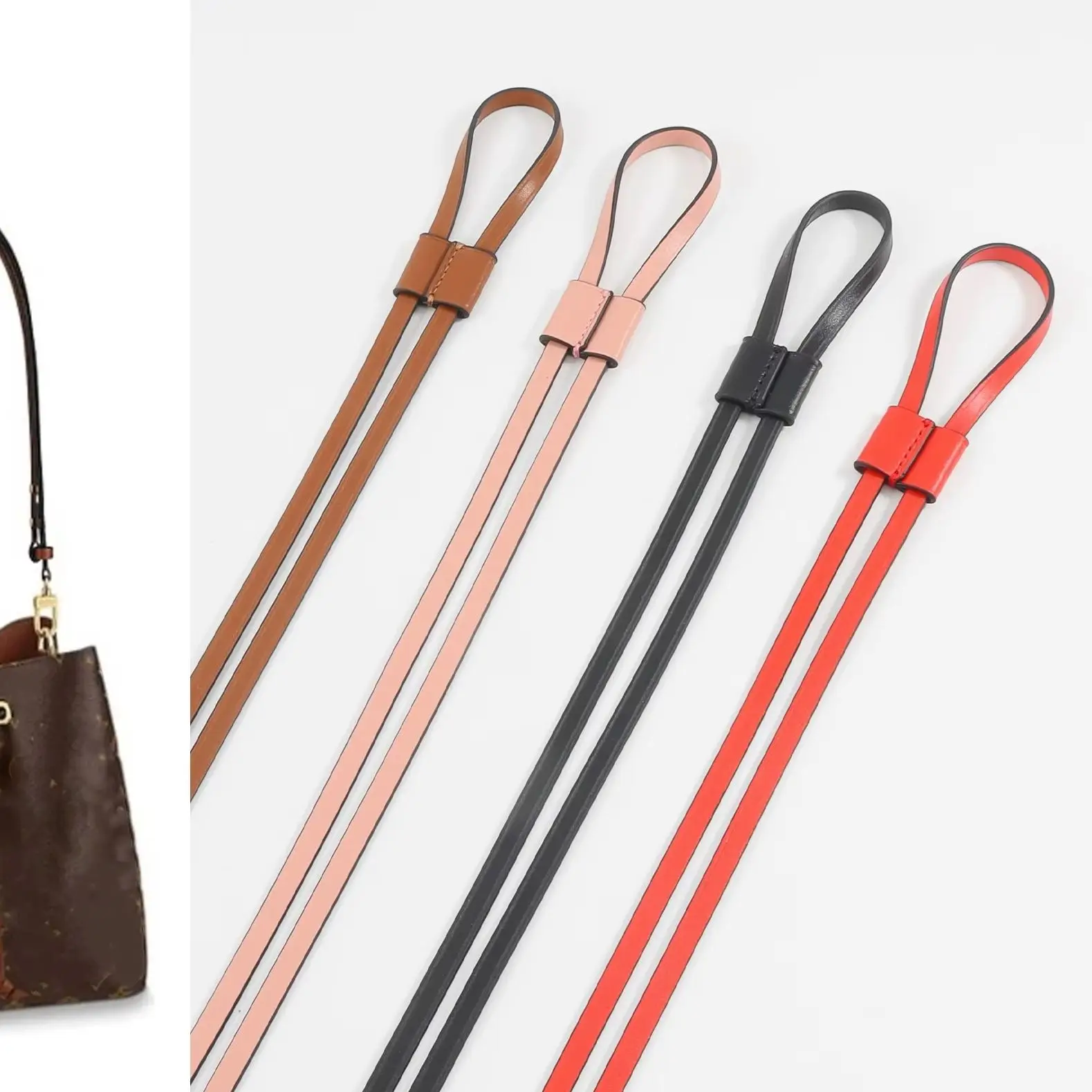 

Old Flower Drawstring Bucket Bag Rope Tie Mouth Slide Lock Buckle Closure Leather Buckle Replacement Repair Kit Accessories