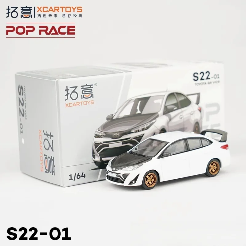 Xcartoys poprace 1/64โมเดลโลหะผสมของ Toyota GR Vios ของสะสมของเล่นตกแต่งของเด็กของขวัญวันหยุดสำหรับเด็ก