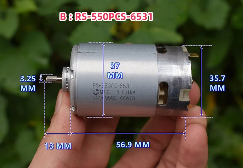 Motor RS-550 9/12/13 Dientes – Alta Velocidad Y Gran Par Para Taladros Eléctricos 10.8V A 25V, Ideal Para Herramientas Manuales Y Jardín