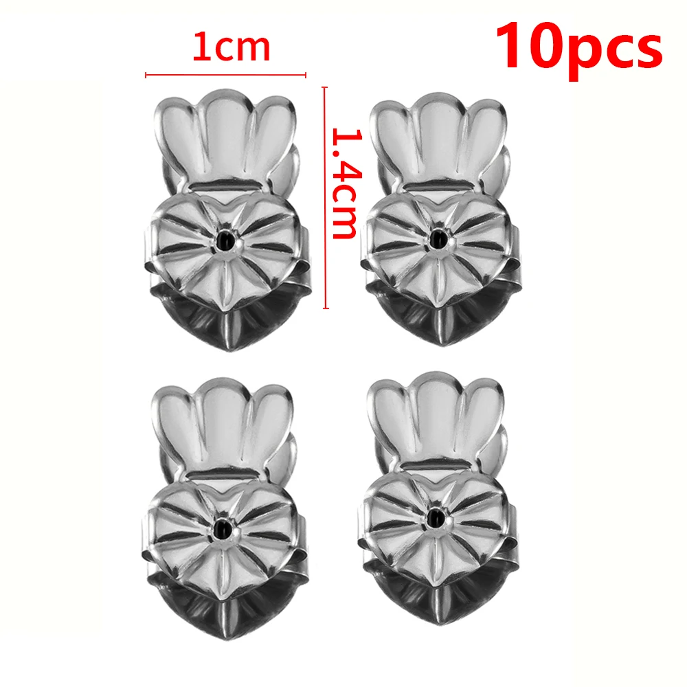 귀걸이 리프터, 크라운 스타일 스테인레스 스틸 귀걸이 리테이너, 헤비 듀티 귀걸이용 귀걸이 리테이너, 10 개