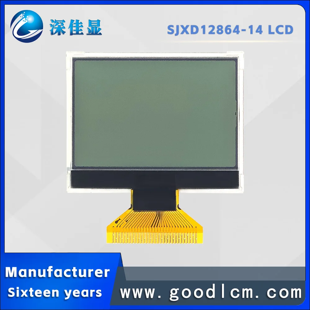 Parallel/SPI serial port JXD12864-14 FSTN Positive COG module Small size 128 * 64 graphic dot matrix display with backlight