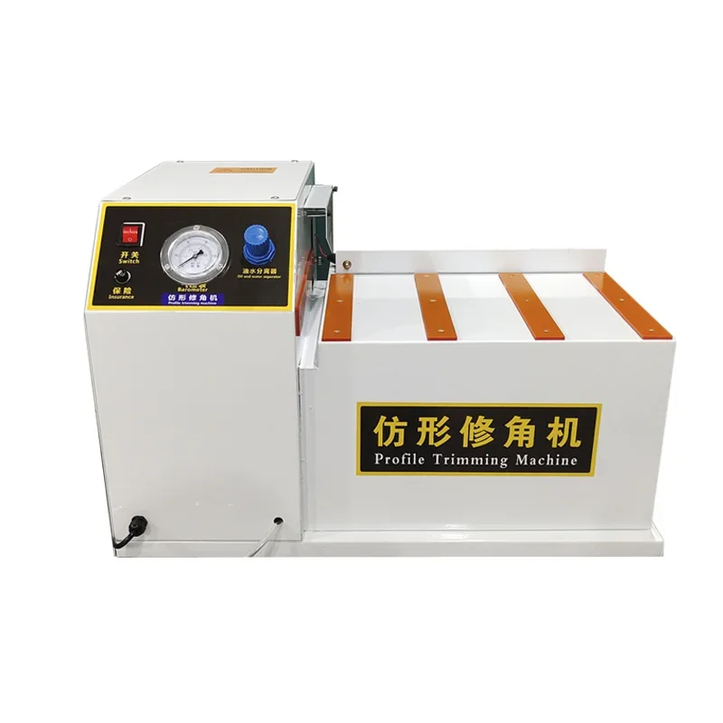 Woodworking desktop edge banding cabinet door imitation pneumatic chamfering machine tracking chamfering device