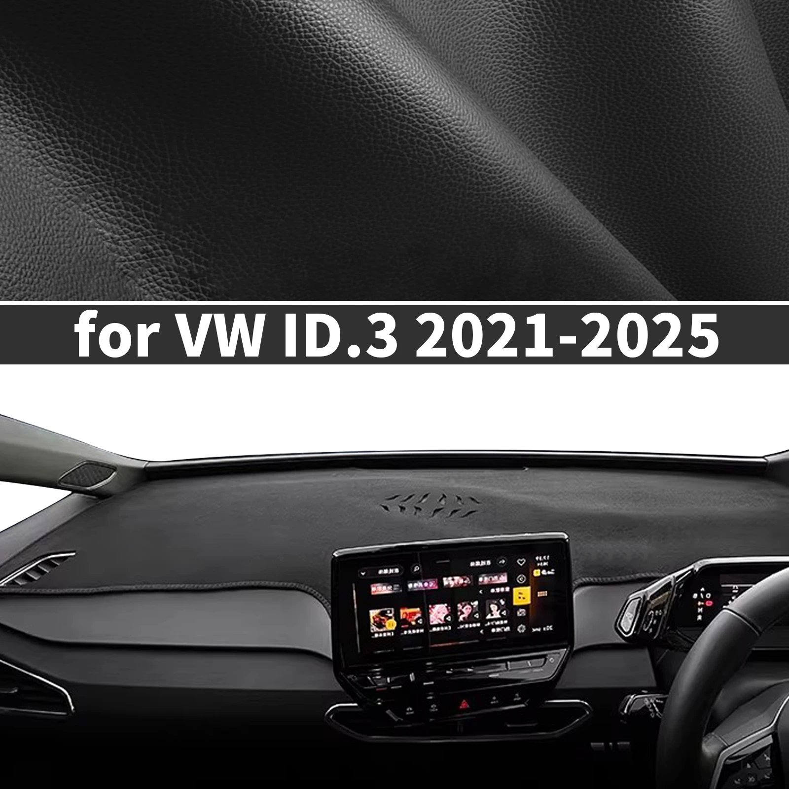 

for Volkswagen ID.3 VW ID3 ID 3 2025-2021 Custom fit Dashboard Cover Sun Shade Dash Mat Anti‑Reflection Carpet Dash Pad Dashmat