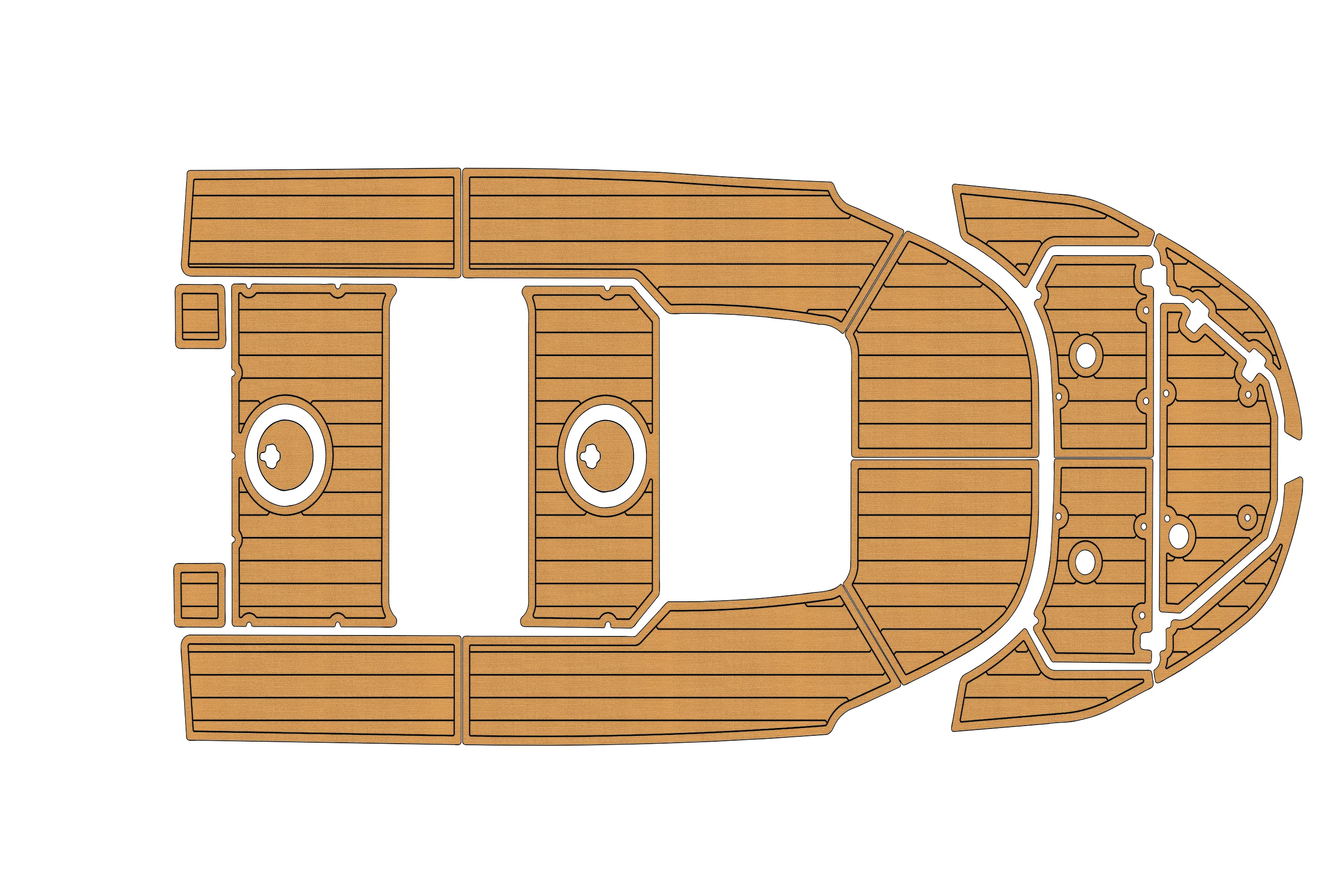 2022 Boston Whaler 170 Montauk Cockpit swimming platform 6mm EVA TEAK FLOOR Non-slip mat