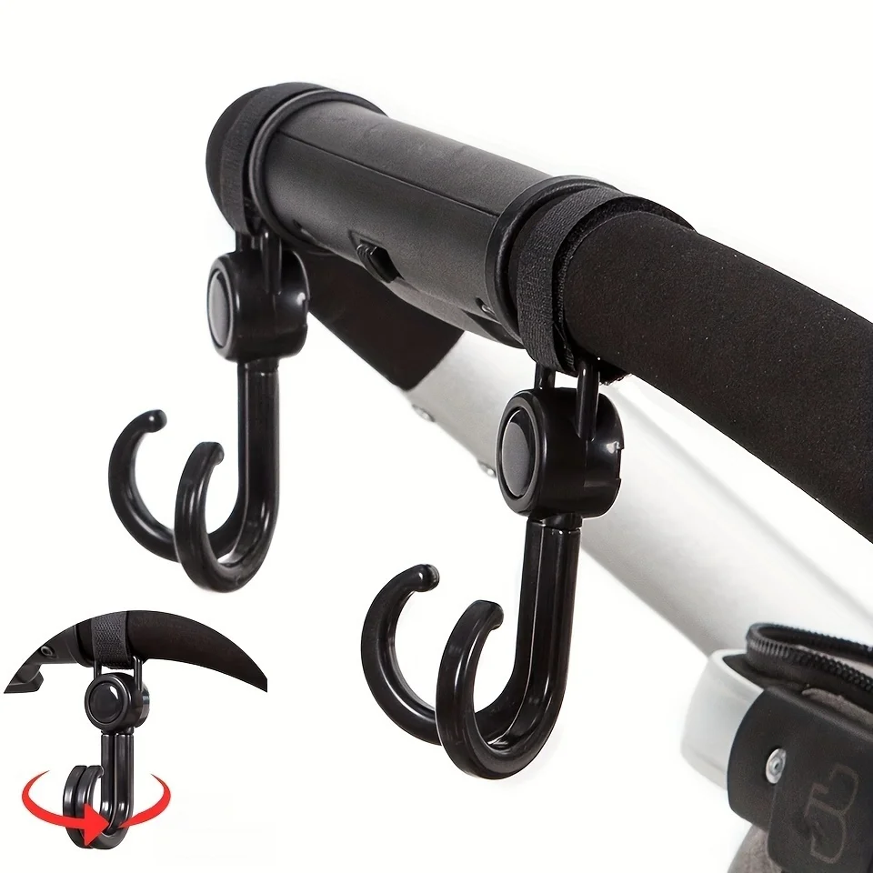 

2Pcs 360 ° Rotating Multifunctional Stroller Hook, Universal T-Hook for Electric Vehicles, No-Drill Multifunctional Storage Hook