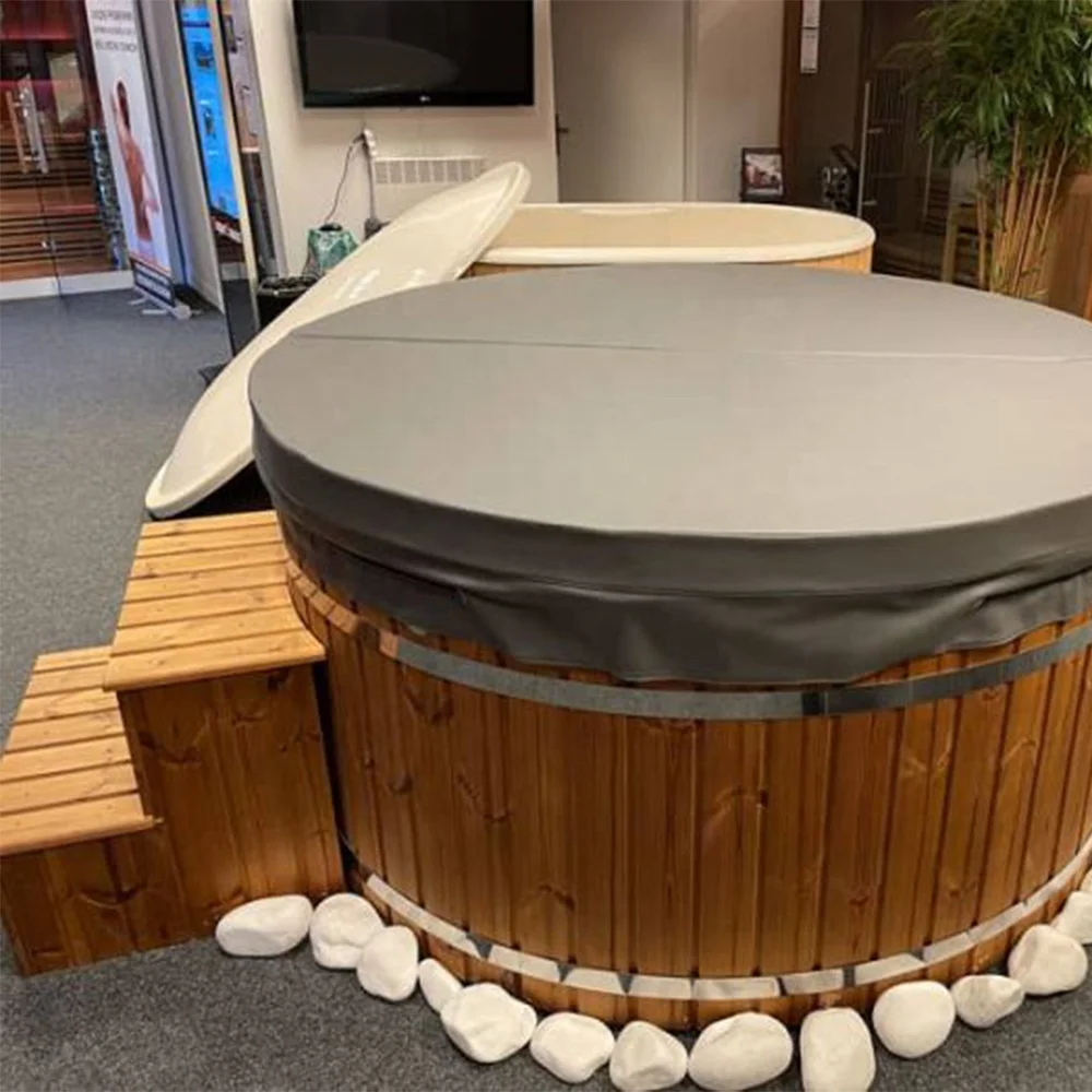 

Canadian Red Cedar Traditional Design Outdoor Spa Bathtub Portable Wood-burning Hot Tub For Villa Application