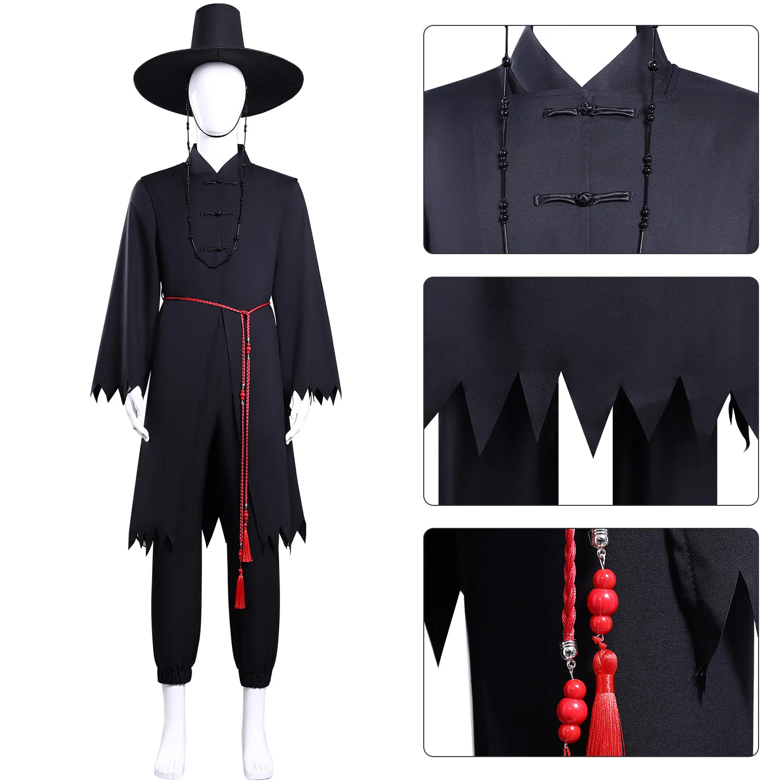 

New Demon Hunter Saja Boy Jinu Anime Cosplay Costume Kpop Group Singing Korea Style Man Suit Hat Halloween Carnival Party Props