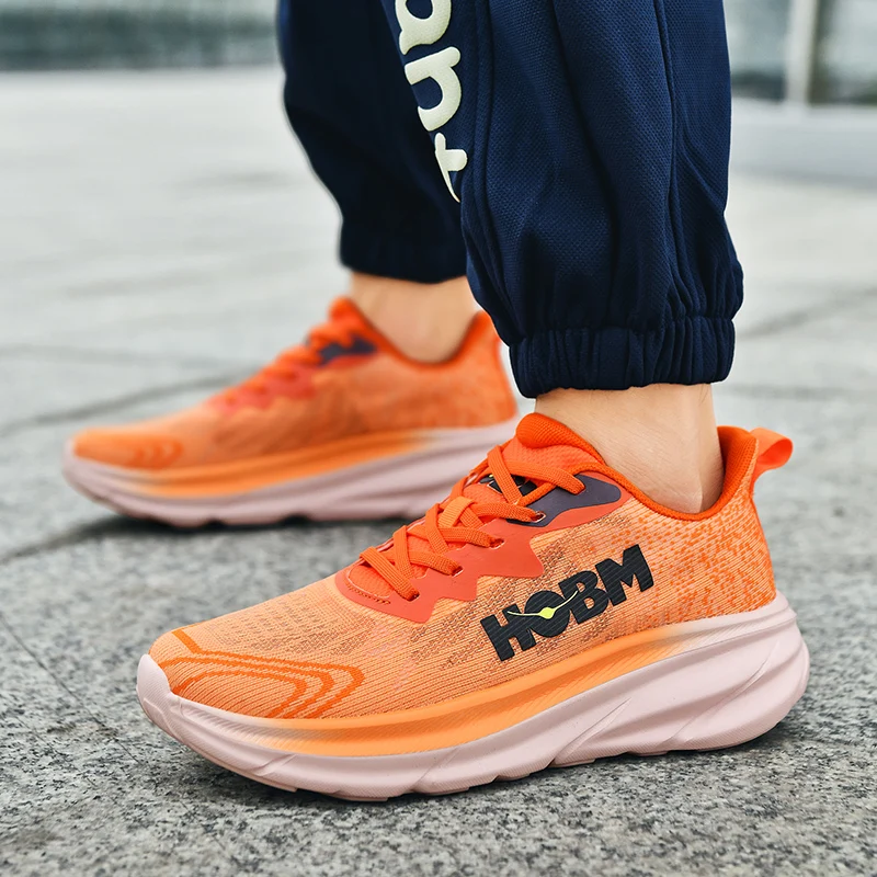 

New fashion sports shoes men tie round head running shoes men shock absorbent non-slip casual shoes breathable men fashionable