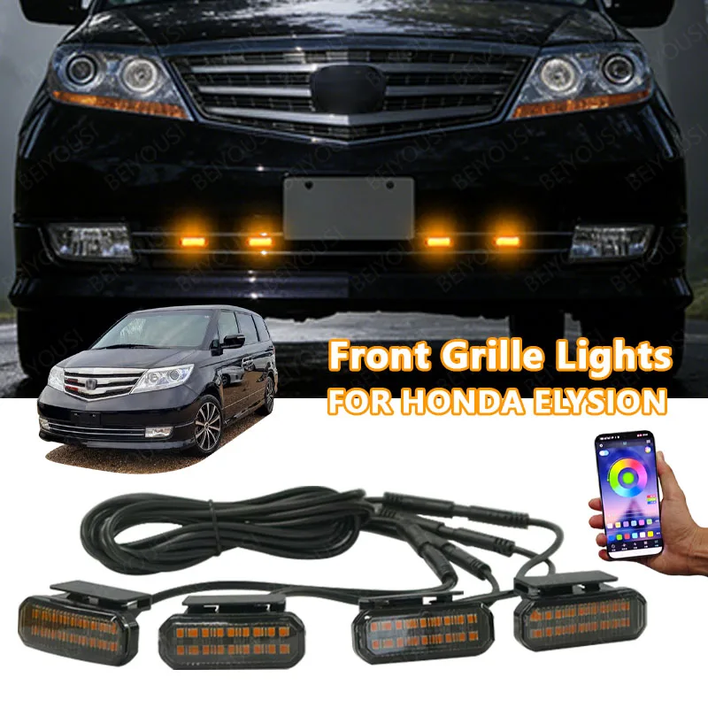 

FOR HONDA ELYSION 18LED Front Grille Light /Driving/Position Lights Car Daytime Running Light Wheel Eyeb Car LED Signal Lamps