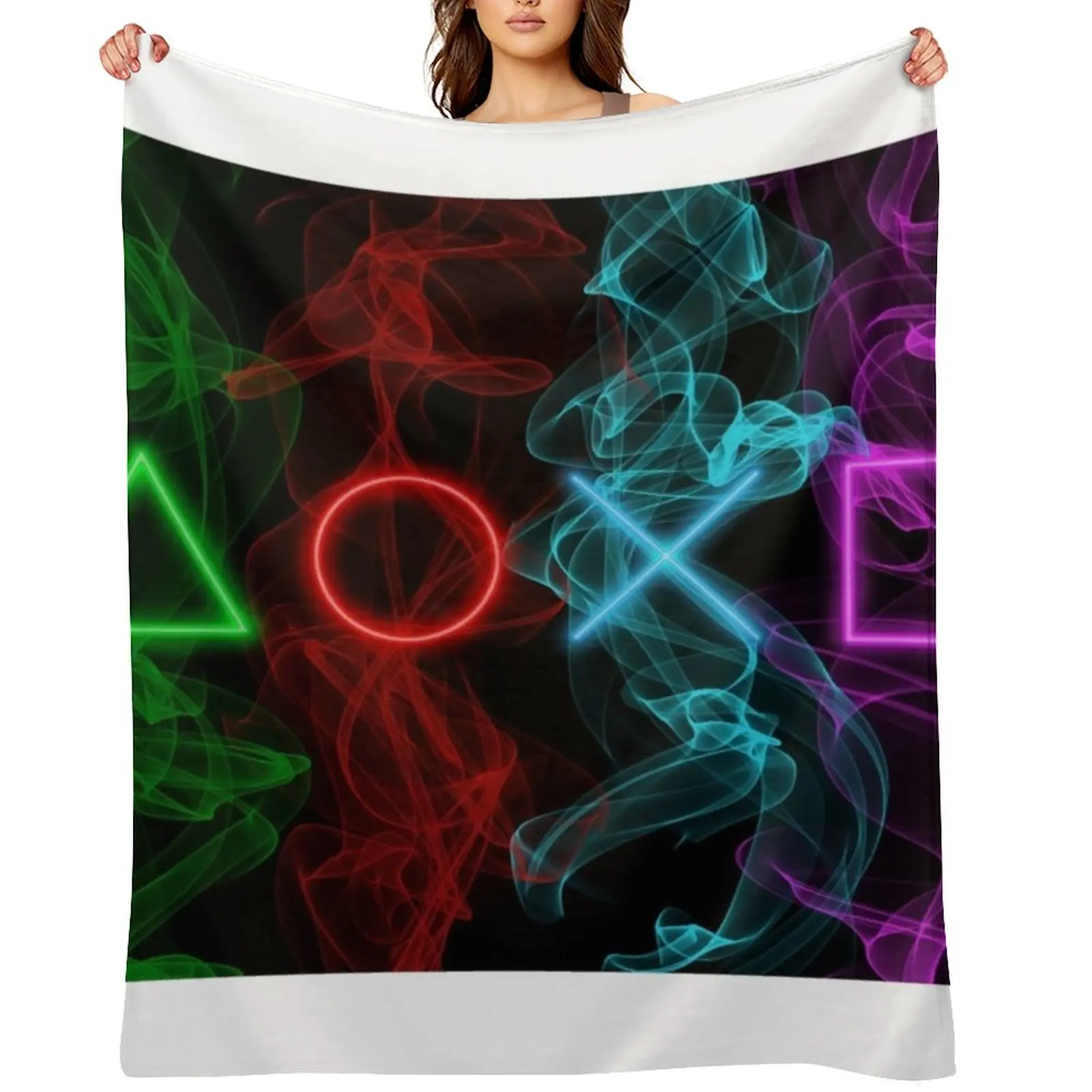 

Controller Buttons smoke Throw Blanket christmas decoration Designers Sofa Shaggy Blankets