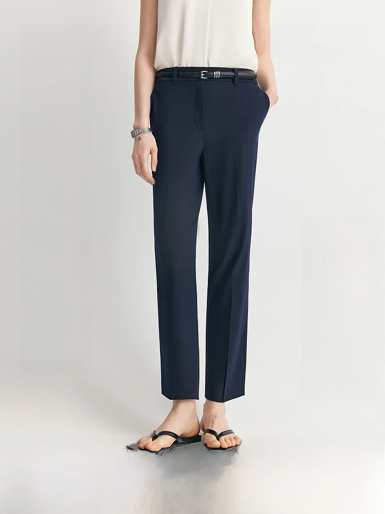 

PRICH Women's High Waist Straight Leg Pants UPF50 Sun Protection Cool Feeling Summer Trousers Fashionable Business Wear