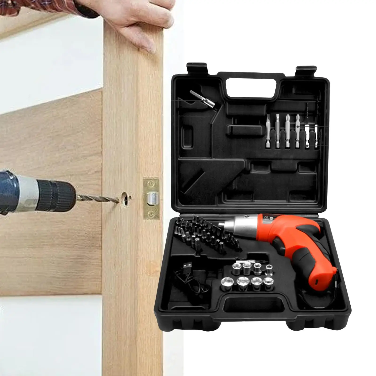 

Portable Screwdriver Set 3.6V Sturdy Rechargeable Home Improvement Premium Power Screwdriver Set Cordless Electric Screwdriver