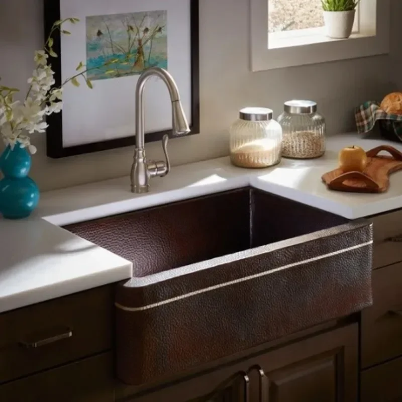 Sunken stepped Nakajima bar counter, reception room copper sink    bar    fruit basin