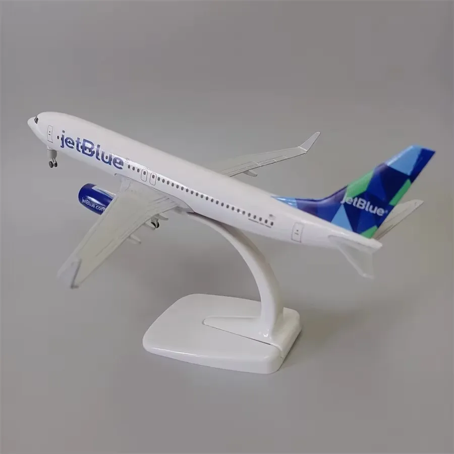 دييكاست 20 سنتيمتر 1/400 B737 المعادن الولايات المتحدة الأمريكية الهواء جيت الأزرق JetBlue الطائرات سبيكة طيران طائرة نموذج طائرة أطقم منمذجة لعبة