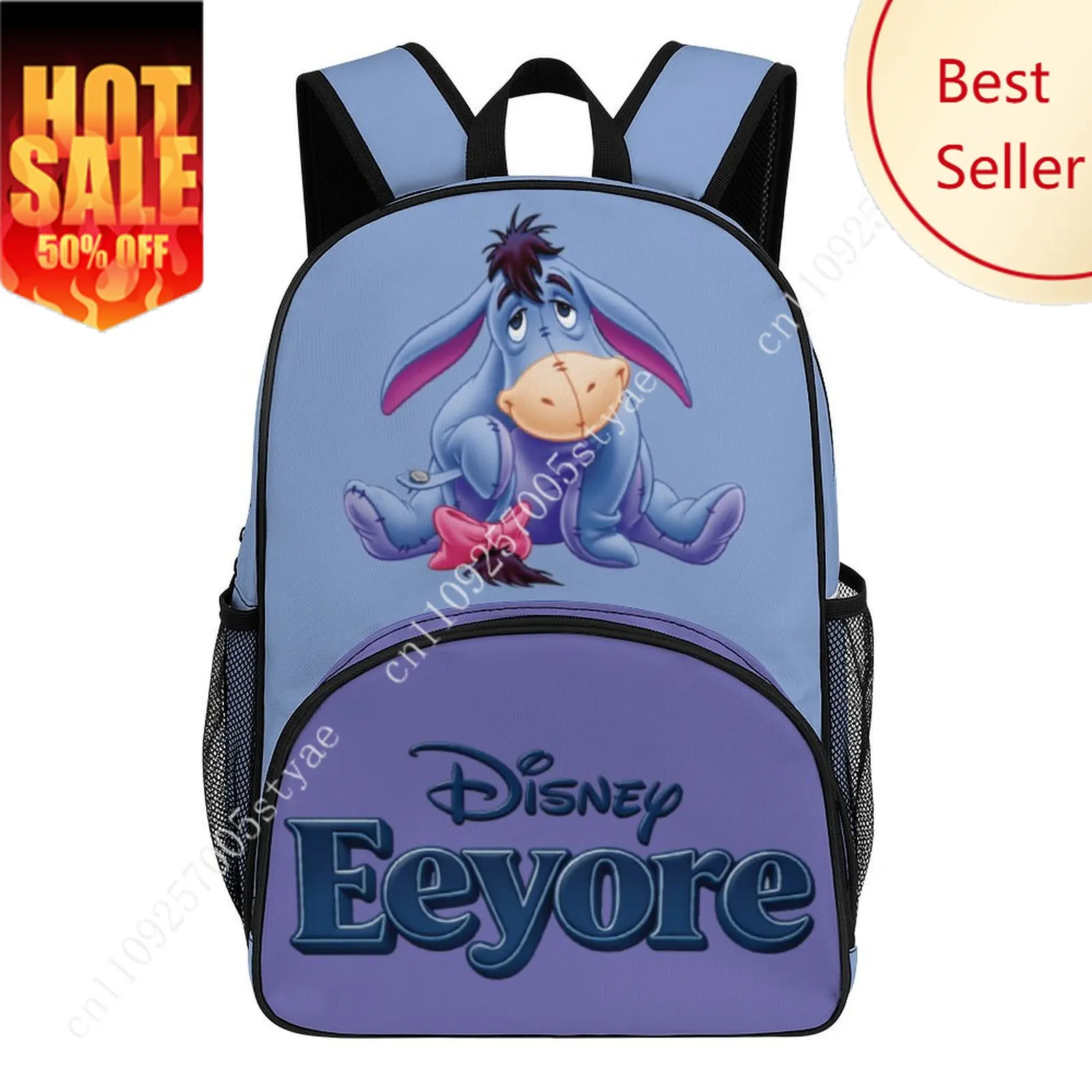 

Eeyore Large Capacity Backpack Disney Cartoon Decorate Fabric Bags Design Your Photo Logo Text Party Holiday Custom Gifts