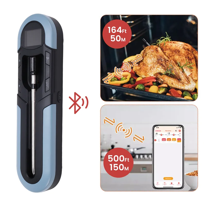 

ALIM-Wireless Thermometer Food Meat Steak Digital Bluetooth Barbecue Accessories Kitchen Oven Grill BBQ Smart Thermometers