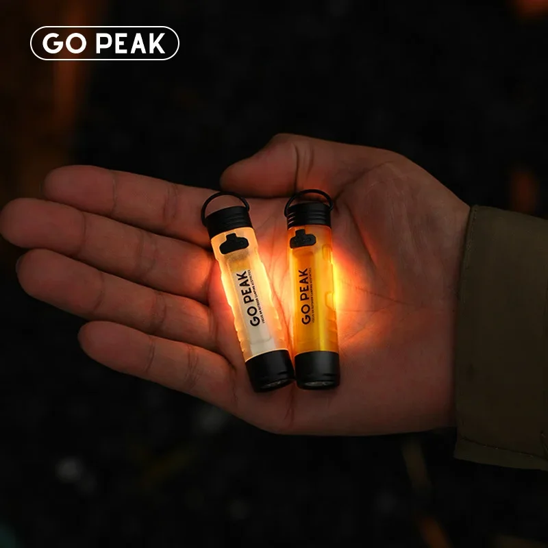 GO PEAK New Pocket Mini Flashlight Outdoor Key Clip Cap Magnetic Hook Long Endurance Disaster Relief Emergency 5050 Small Light