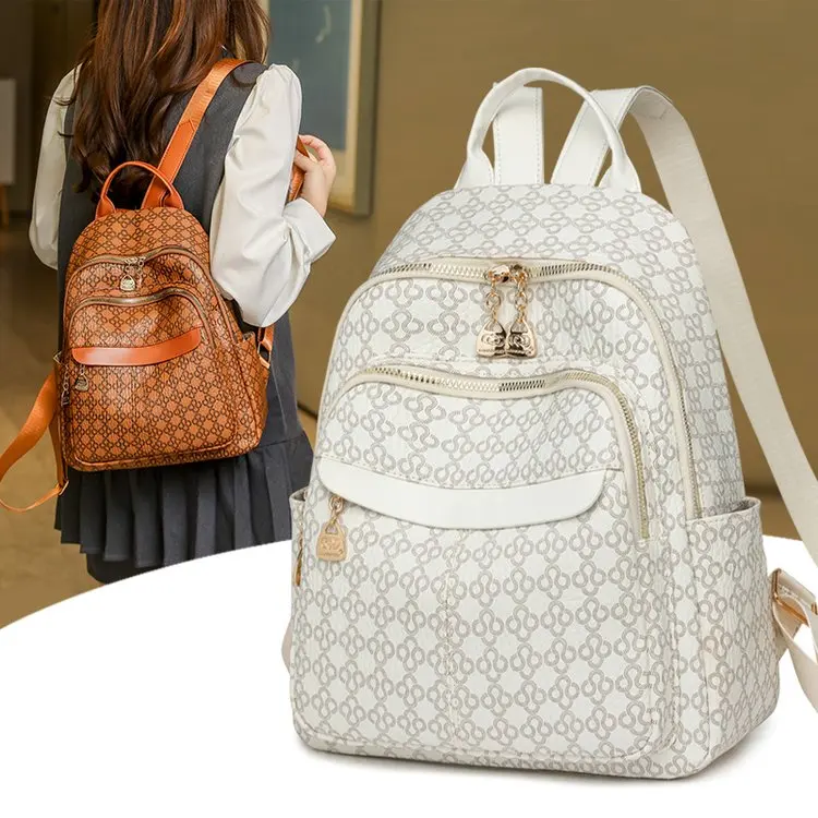 

2025 summer new casual fashion versatile shoulder messenger bag backpack travel large capacity and light