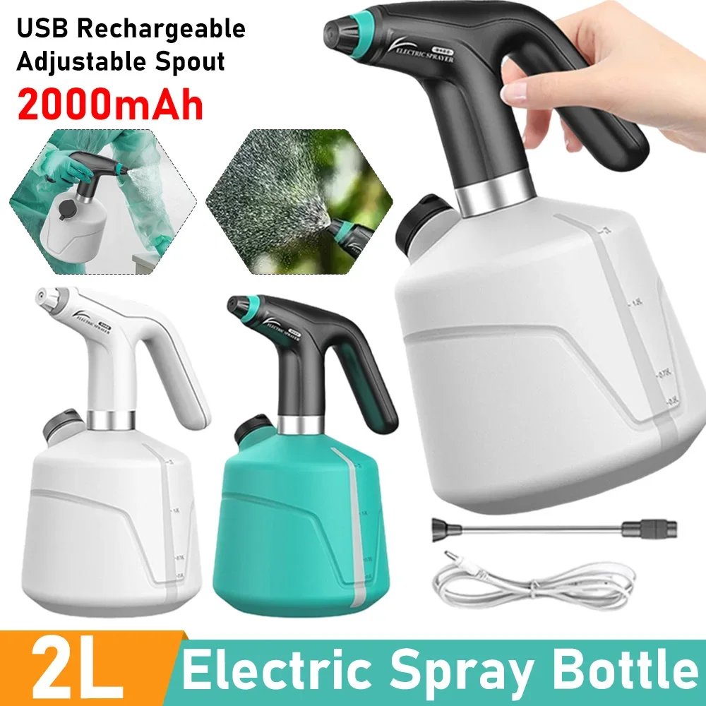 

Электрический распылитель для растений, 2 л, автоматический поливочный туманообразователь, USB электрический дезинфицирующий распылитель, поливочная машина для растений для садового инструмента