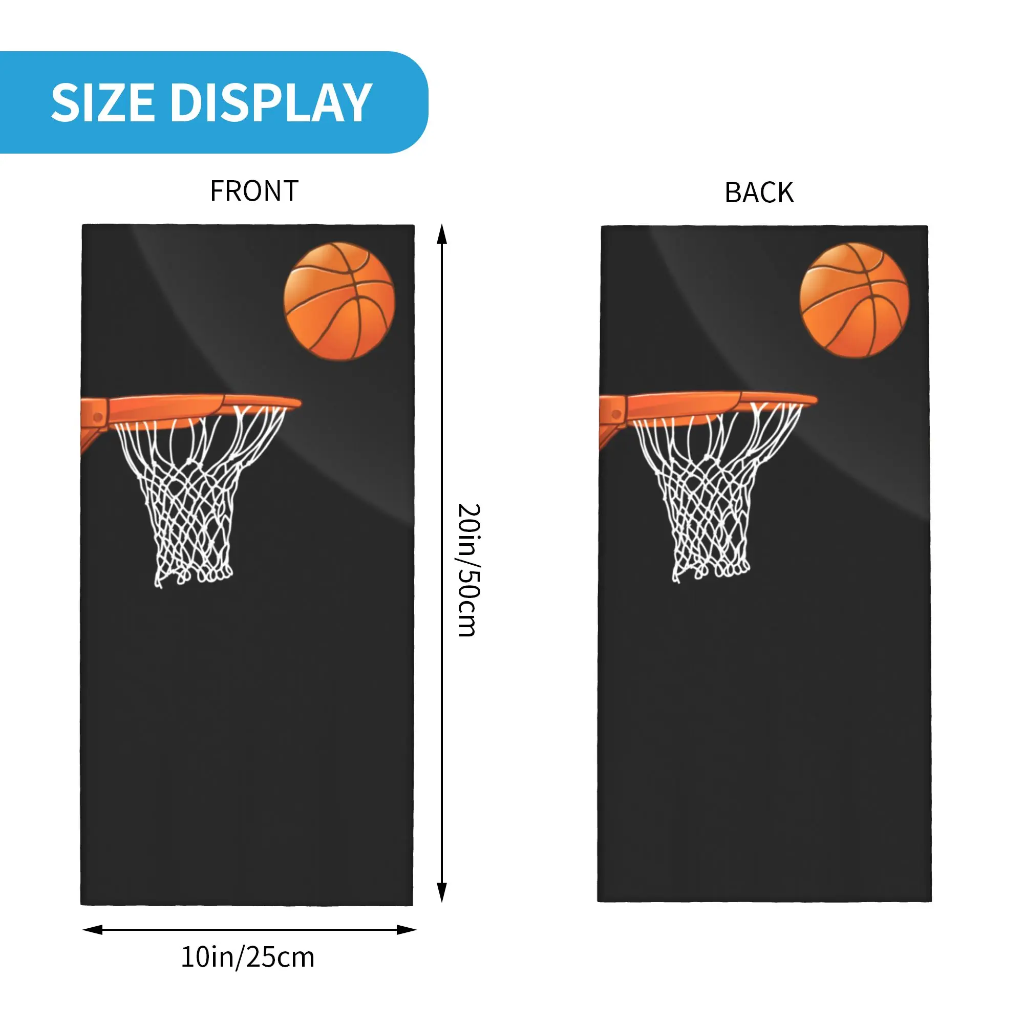 Custom Basketball Hoop Bandana Winter Neck Warmer Men Windproof Wrap Face Scarf for Ski Sport Player Gift Gaiter Headband
