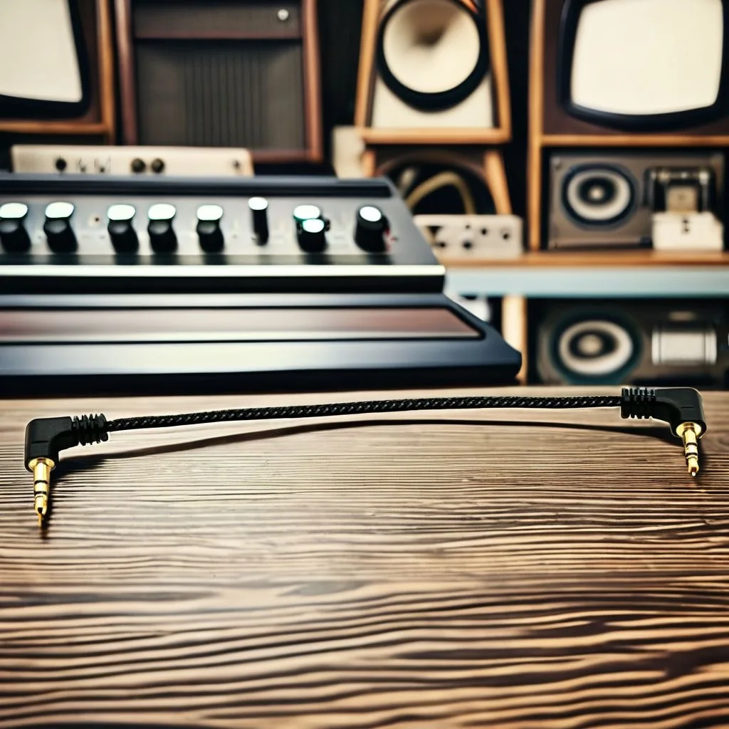3.5mm Thin Line Audio Cable Straight to Curved Connector for Portable Audio Equipment - Curved to Curved Connection