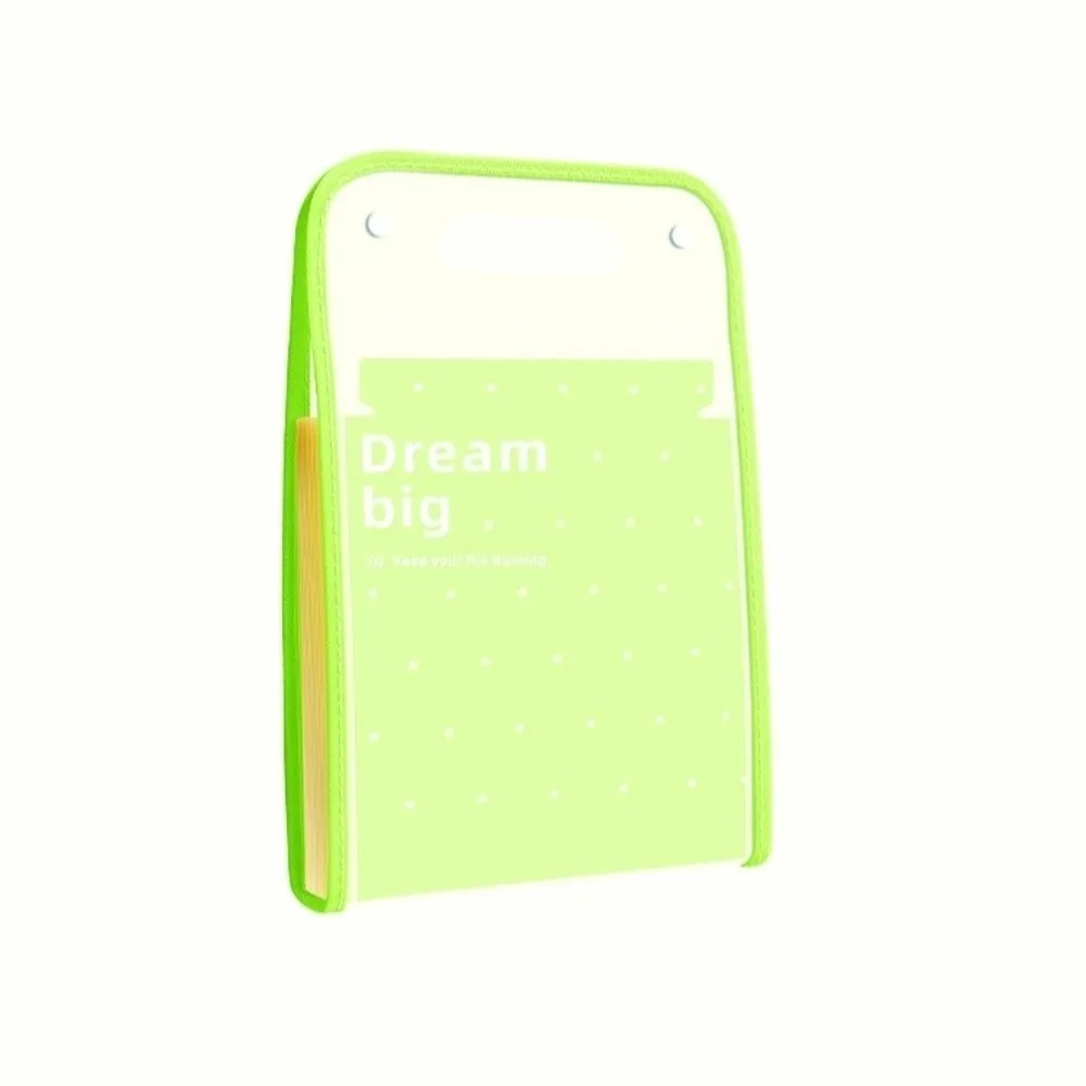 Durable 13 Pockets Expanding File Folder Polka Dot Print Rainbow Inner Pages Document Organizer Handheld Exam Paper Holder Gift