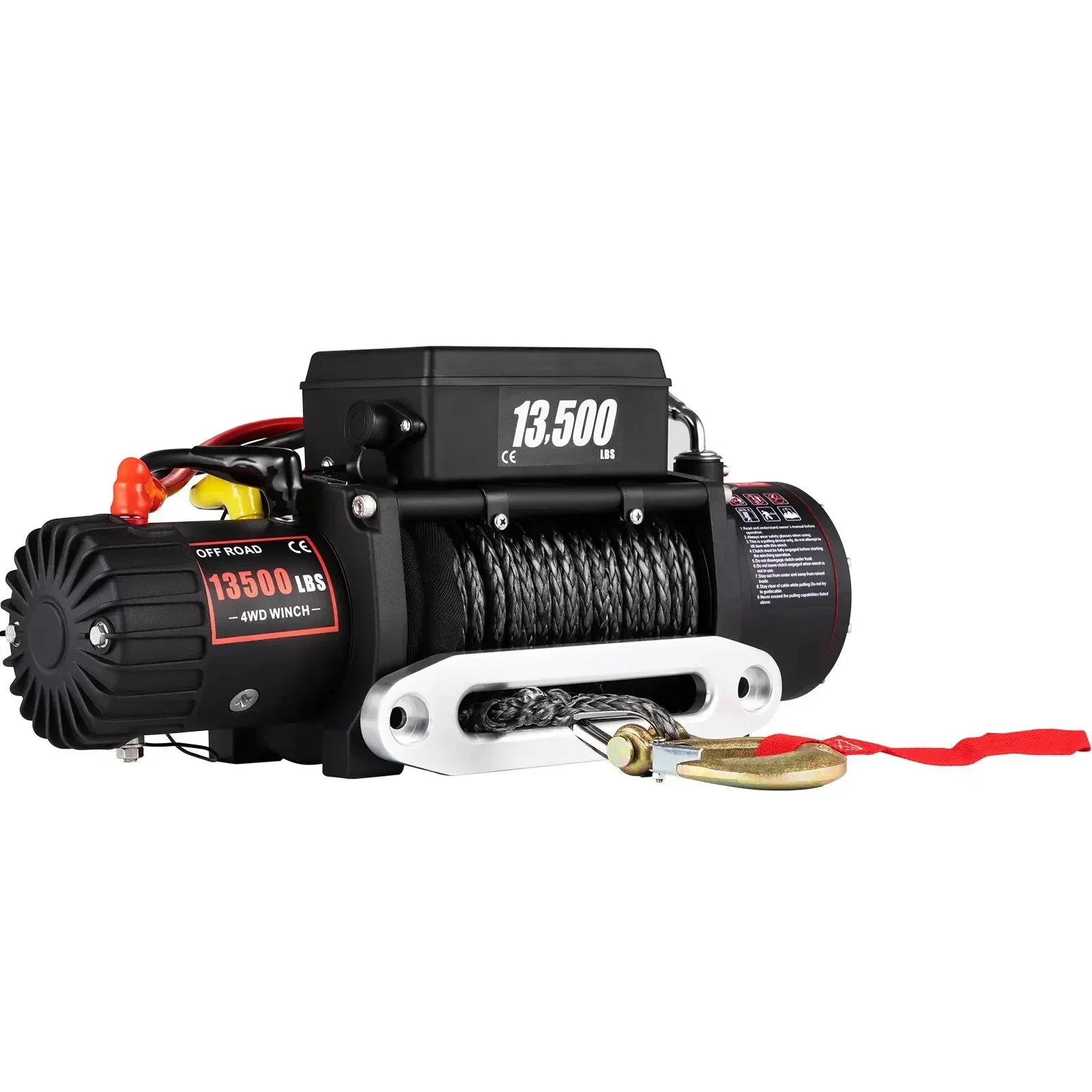 VEVOR Electric Winch 13500LBS Electric Truck Winch 12V 27M Synthetic Rope Remote Control