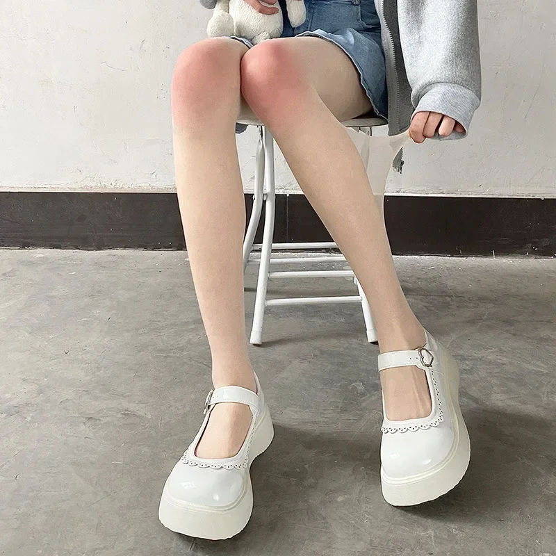 Kawaii Lolita dégradé joue couleur collants velours japonais JK filles portent mignon fard à joues bas longs femmes chaussettes femmes