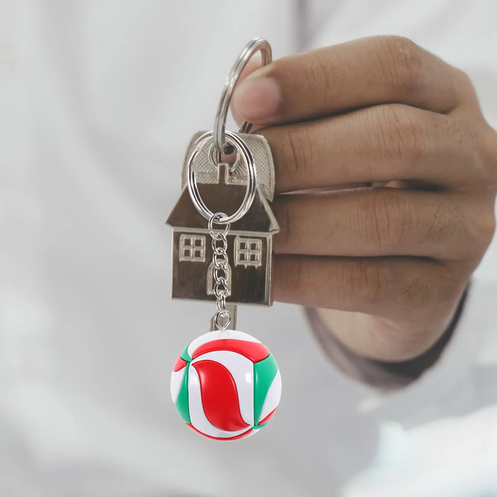 Porte-clés portable avec mini clé de volley-ball 3D, porte-clés créatif, pendentif de sac de balle JOPU, porte-clés de voiture, souvenirs de sport, cadeaux