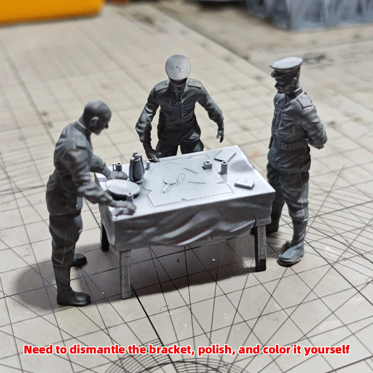 1/35 1/48 1/72 Maßstab Modellbausatz 3D Harz Miniatur-Soldatenfiguren Sowjetische Offiziere bei einem Treffen Unbemalt Unmontiert Diorama – Detail 7
