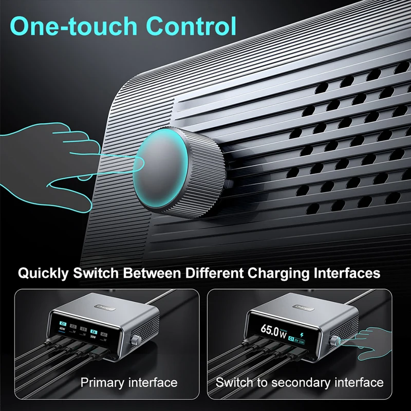 

265W GAN PD 100W USB Type C Digital Display Charging Station For Macbook Air IPhone 11 12 13 14 15 16 17 Pro Max Samsung Tablet