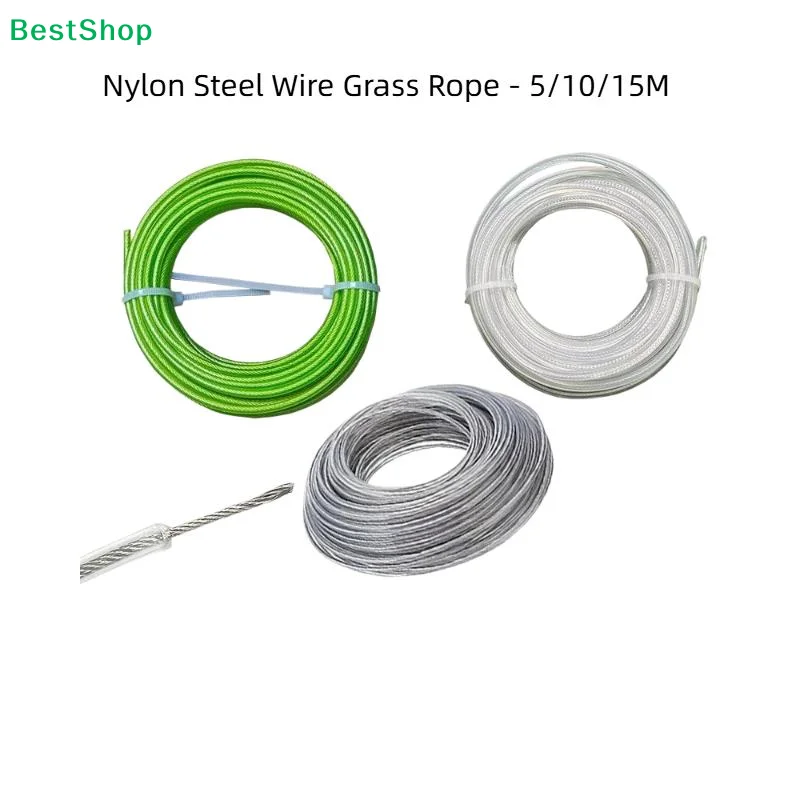 Trimmer Line Twisted Long-Lasting Heavy Duty Nylon String High Wear Resistant For Grass Cutter Lawn Mower Garden Weeding Work