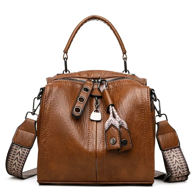 

Light Luxury Fashion Bag Women's New Soft Leather Handbag Casual Shoulder Messenger Bag Versatile Pillow Bag Simple and Elegant