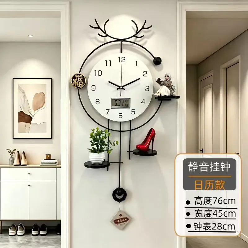 New Modern Creative Wall Clock for High End Living Room Home Silent Fashionable Decoration Large Wall Mounted Clock