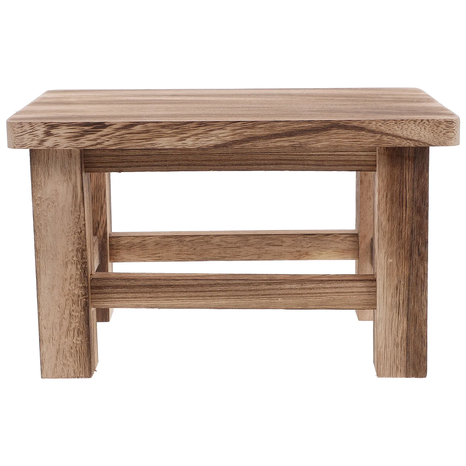 1pc sgabello rustico in legno massello piccolo gradino panca per bambini cambio scarpe vintage tavolino compatto camera da letto per bambini